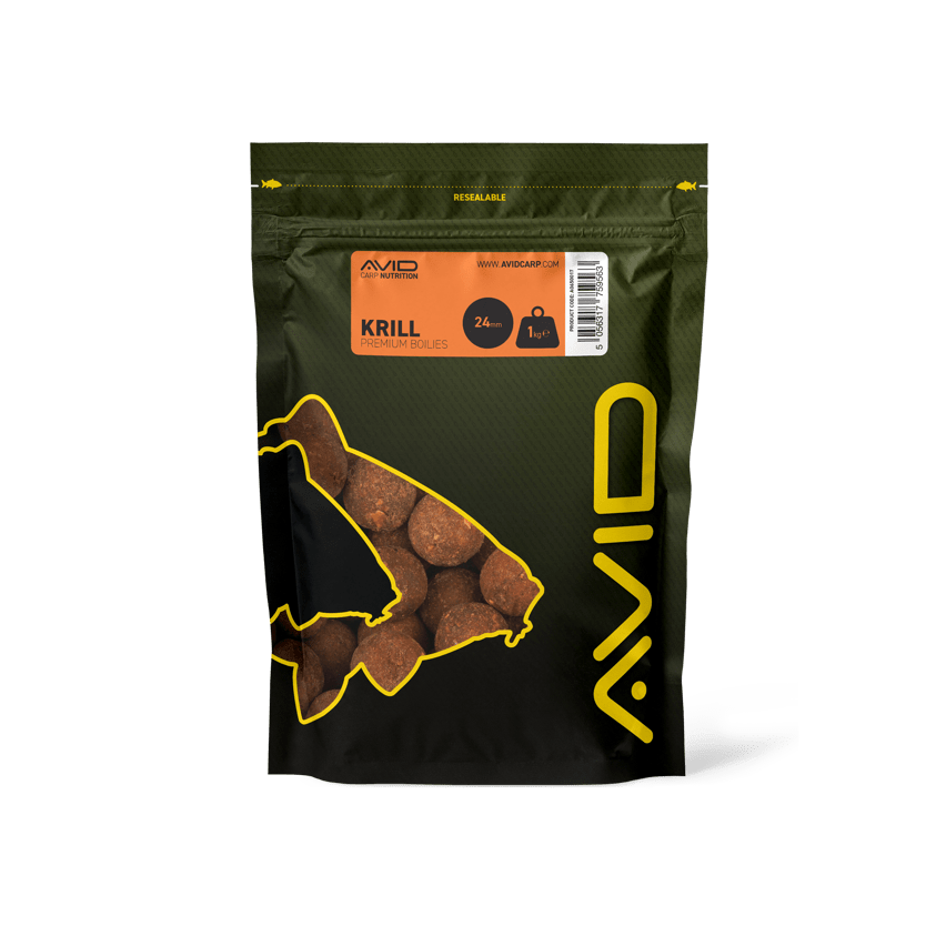 Boilies Avid Carp Premium Krill 24 mm - Tienda Carpfishing