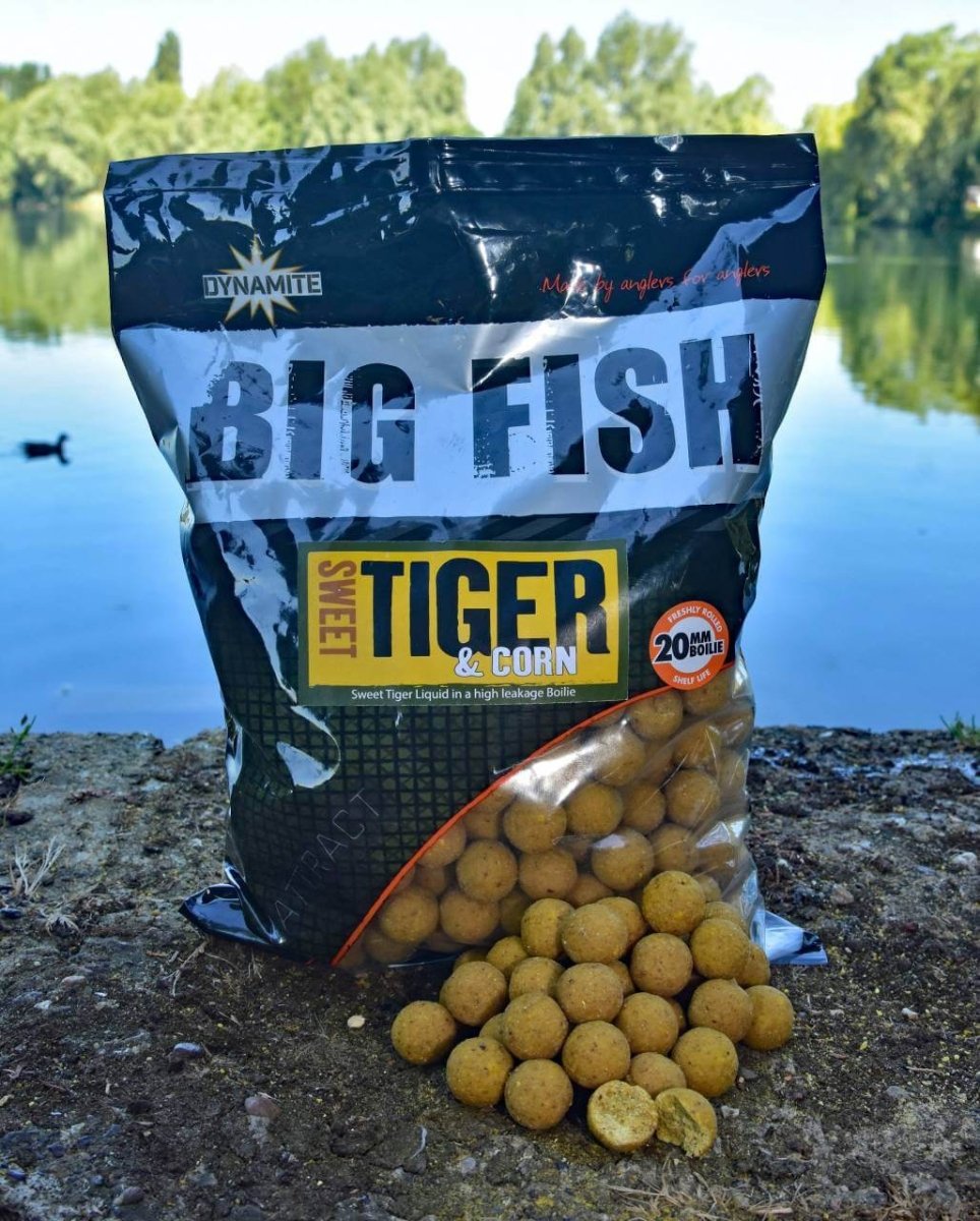 Boilies Dynamite Baits Big Fish Sweet Tiger Corn 20 mm - Tienda Carpfishing