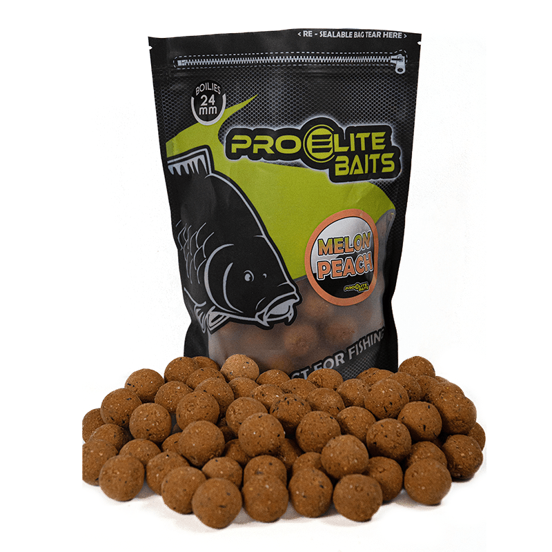 Boilies Pro Elite Baits Melon & Peach 24 mm - Tienda Carpfishing