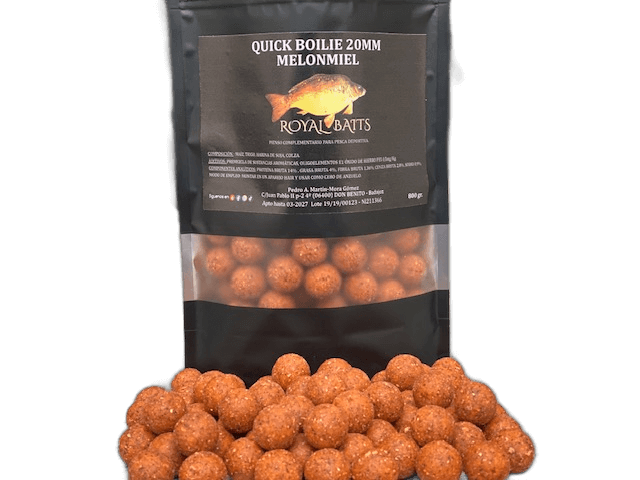 Boilies Royal Baits Melon Miel 20mm 800g - Tienda Carpfishing