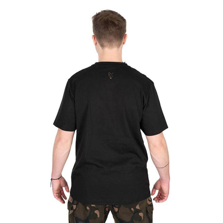 Camiseta Fox Logo T Negro/Camo - Tienda Carpfishing