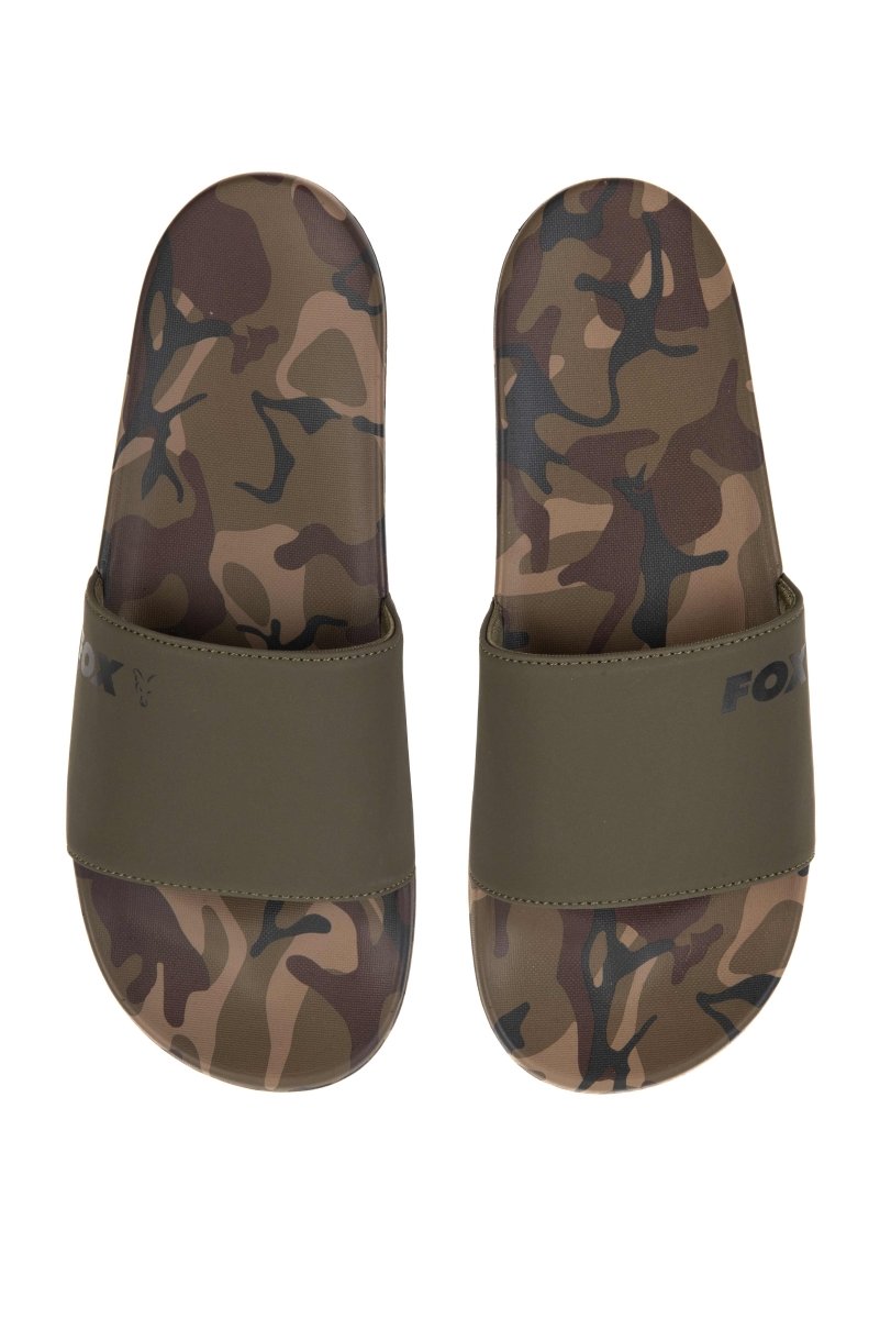 Chanclas Fox Sliders Caqui/Camo - Tienda Carpfishing
