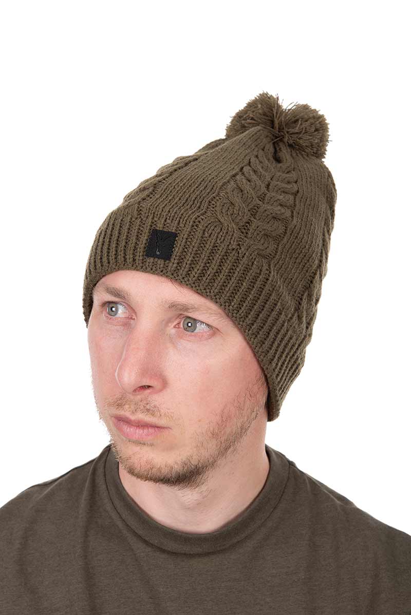 Gorro Fox Caqui con bola - Tienda Carpfishing