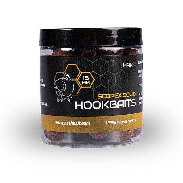 Hard Hookbaits Nash Scopex Squid 15 mm - Tienda Carpfishing