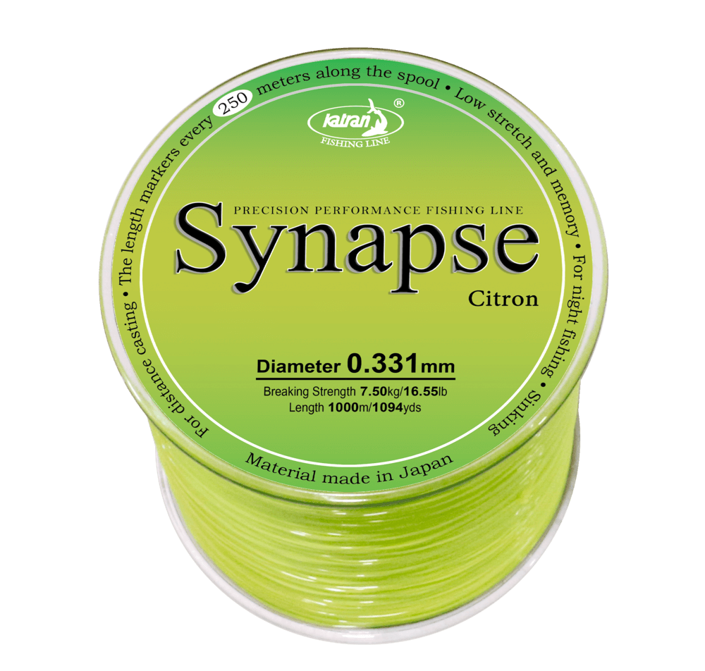 Hilo Katran Synapse Citron 0,33 mm 1000 m - Tienda Carpfishing