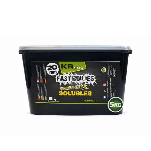 Boilies Solubles Krom Quality KR400 Pineapple Max 20 mm 5KG
