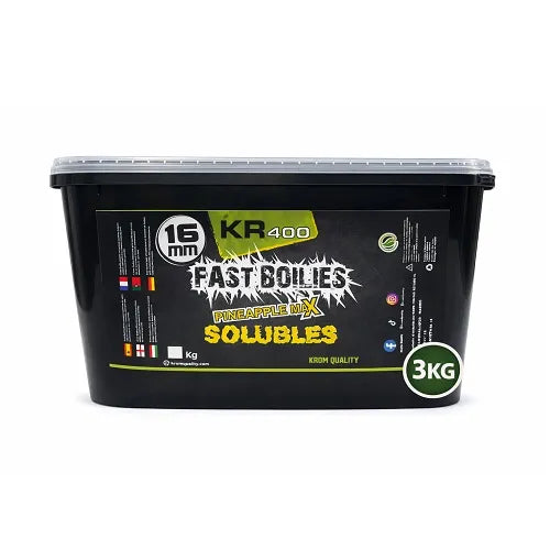 Boilies Solubles Krom Quality KR400 Pineapple Max 16 mm 3KG