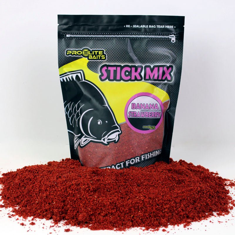 Stick Mix Pro Elite Baits Banana Strawberry 800 g - Tienda Carpfishing