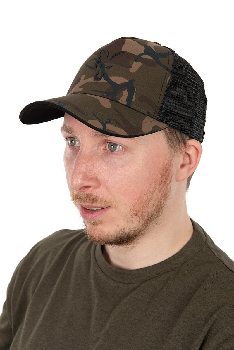 Gorra Fox Trucker Camo de red - Tienda Carpfishing