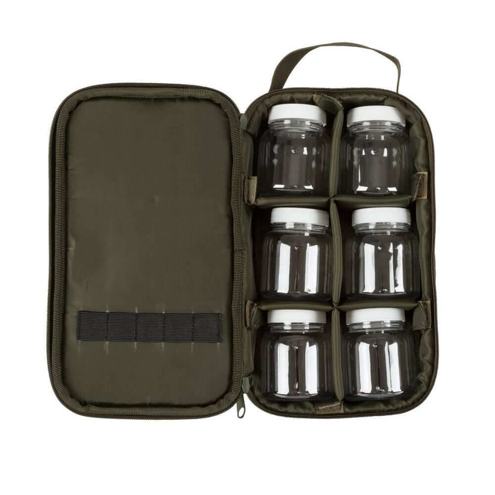 Macuto con 6 botes para cebos JRC Defender - Tienda Carpfishing