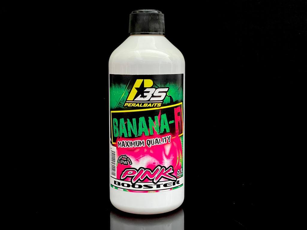 Remojo Booster Pink Peralbaits Banana Fresa 500 ml - Tienda Carpfishing