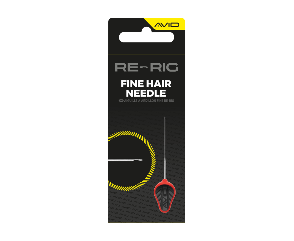 Aguja Avid Carp Fine Hair Re-Rig Rojo