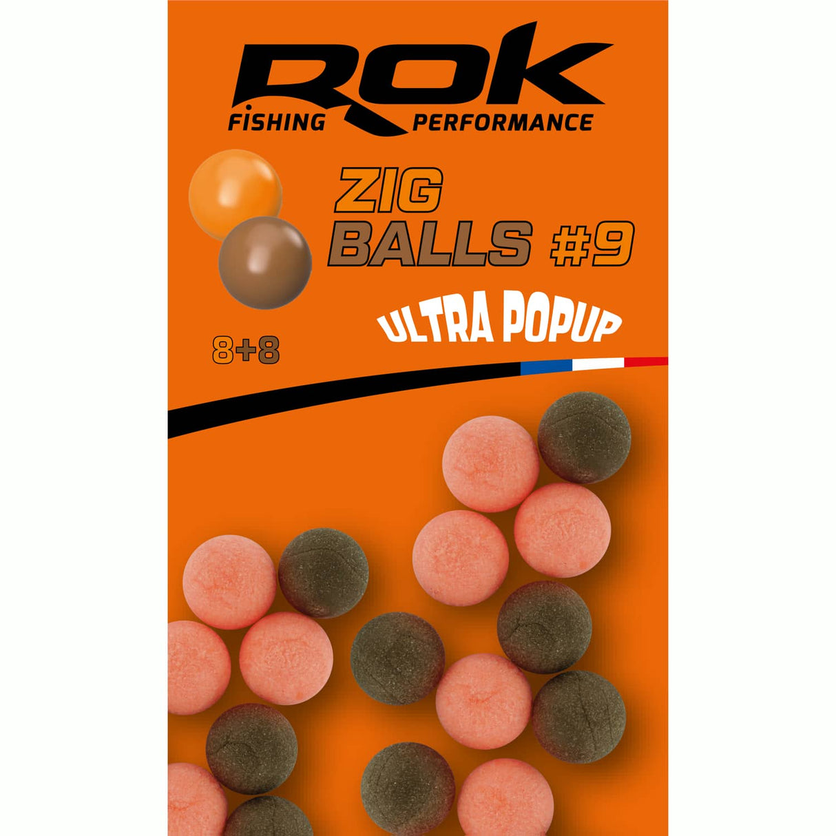 Boilie flotante Rok Fishing Zig Ball Naranja/Marron 9