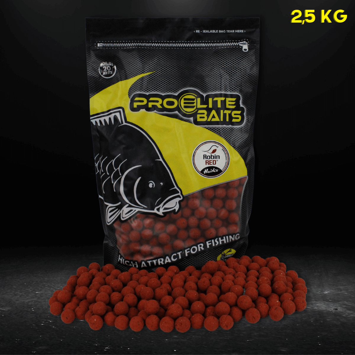 Boilies Pro Elite Baits Robin Red 20 mm 2,5 Kg