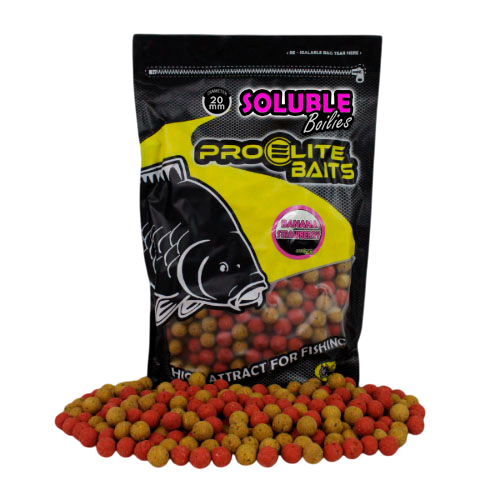 Boilies Solubles Pro Elite Baits Banana Strawberry 20 mm 3,5 Kg