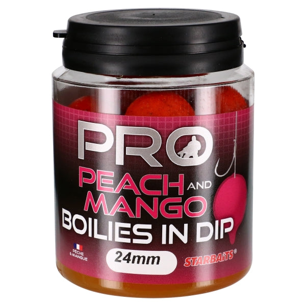 Boilies in Dip Starbaits Probiotic Peach Mango 24 mm