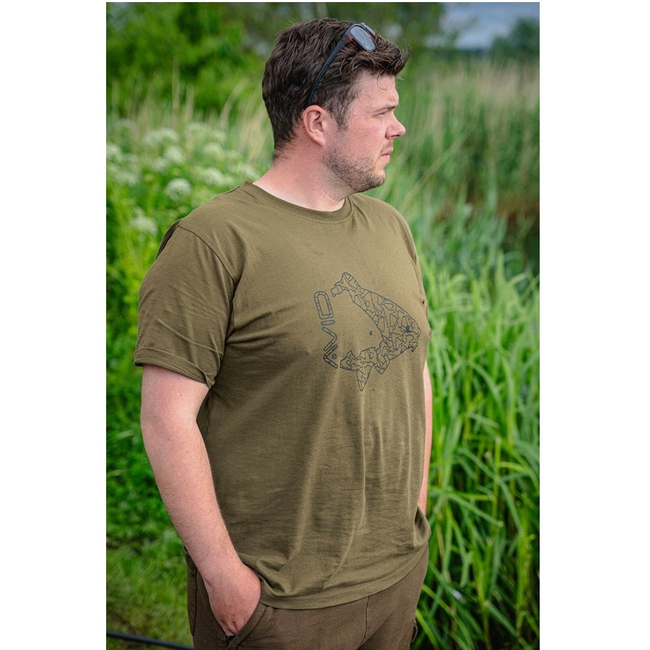 Camiseta Avid Carp Icon Khaki