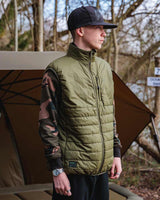 Chaleco sin mangas Fox Olive Verde - Tienda Carpfishing