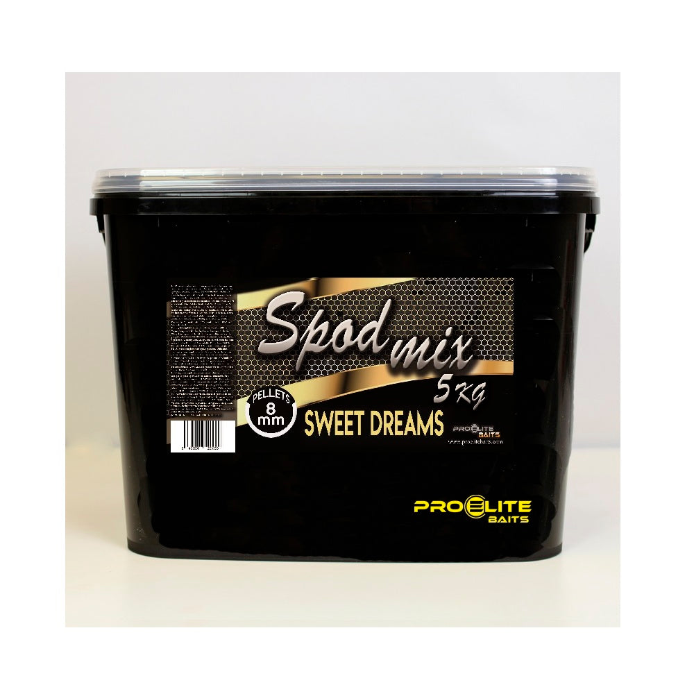 Cubo Pellets Spod Mix Pro Elite Baits Gold Sweet Dreams 8 mm 5 kg