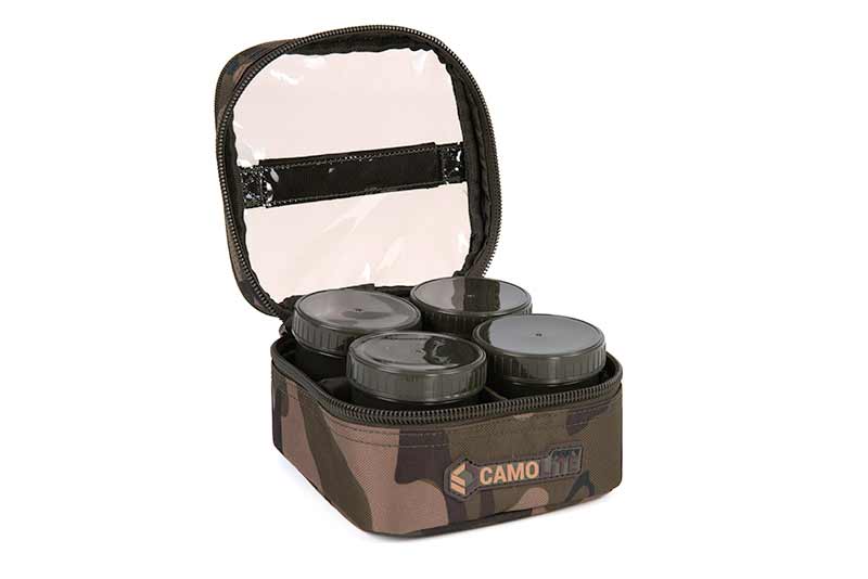 Macuto de 6 botes de cebo Fox Camolite