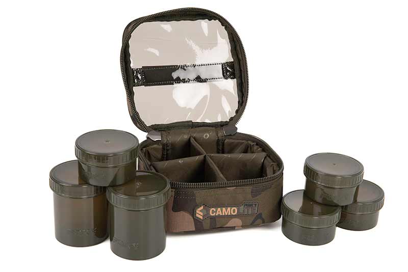 Macuto de 6 botes de cebo Fox Camolite