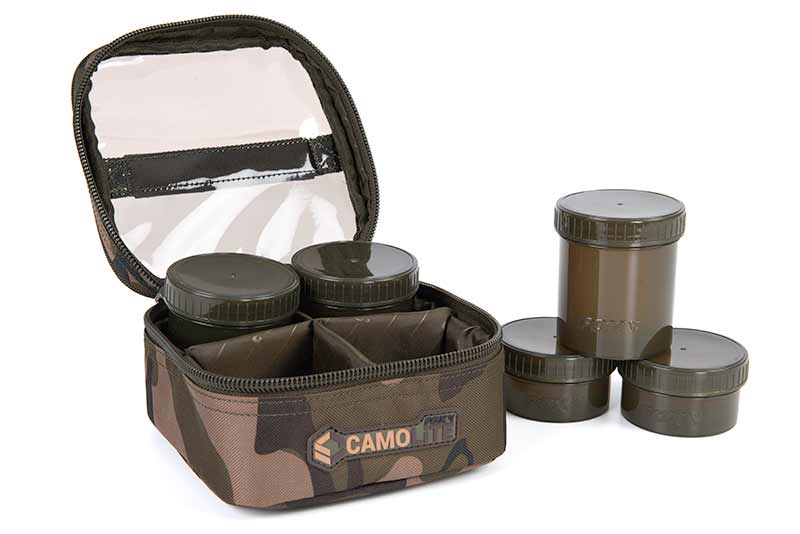 Macuto de 6 botes de cebo Fox Camolite