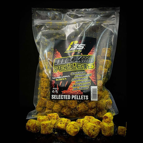 Mix Pellets Peralbaits Mandarina Scopex 14-20 mm - Tienda Carpfishing