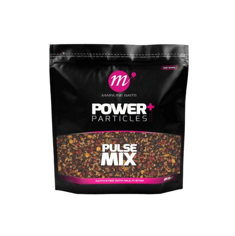 Mainline Power+ Pulse Mix 2kg for carpfishing, enriched with Multi-Slim for enhanced attraction.