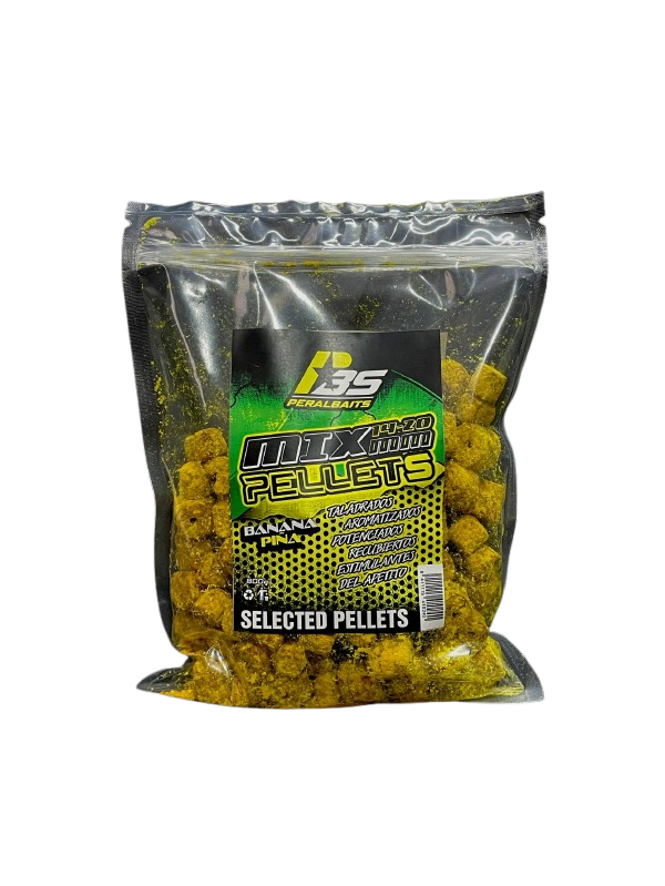 Mix Pellets Peralbaits Banana Piña 14-20 mm