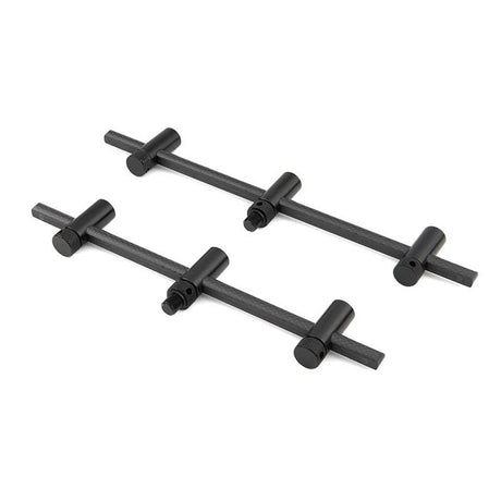 Pack 2 Buzz bars ajustables Fox Black Label Carbon 3 cañas 22 - 25 cm