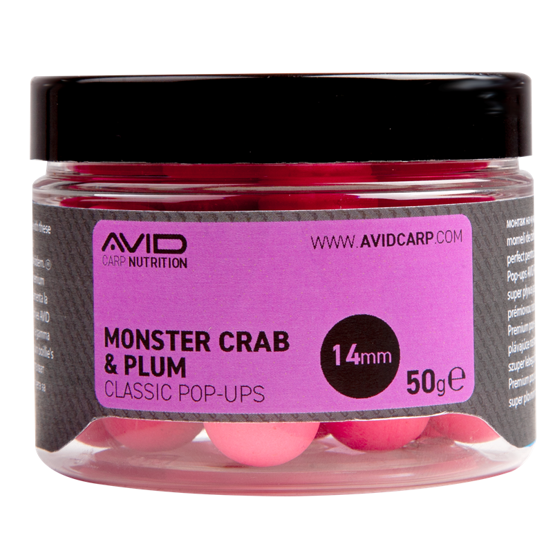 Pop ups Avid Carp Monster Crab & Plum 14 mm - Tienda Carpfishing