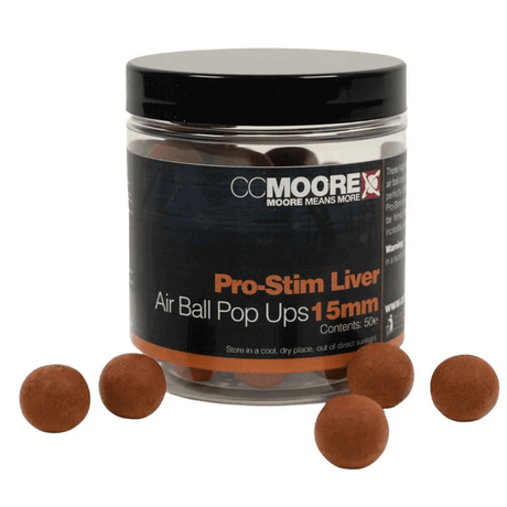 Pop ups Ccmoore Pro-Stim Liver Air Ball Marrón 15 mm - Tienda Carpfishing