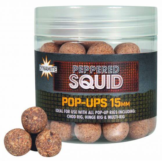 Pop Ups Dynamite Baits Peppered Squid 15 mm