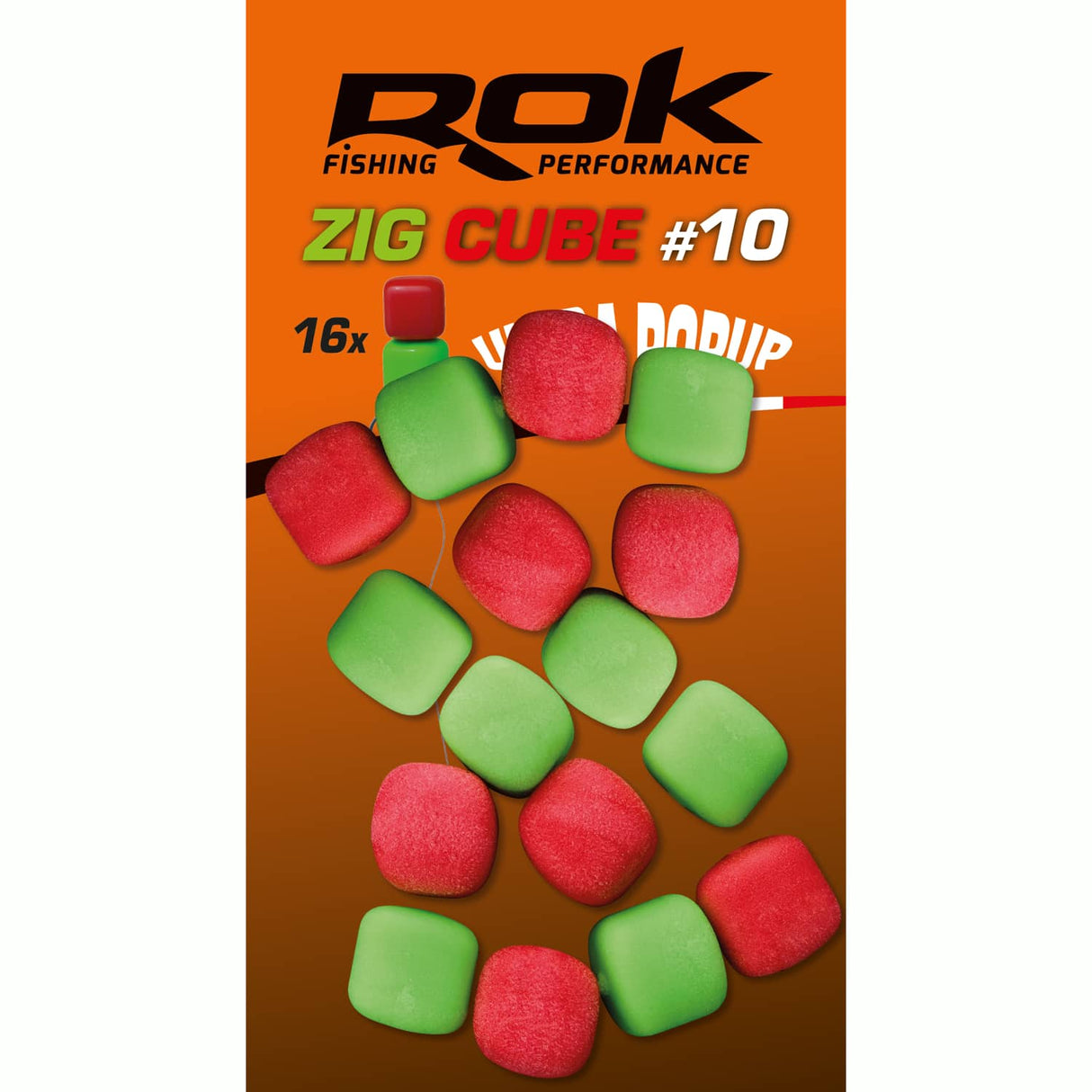 Pop up Zig Cube Rok Fishing Rojo/Verde 10