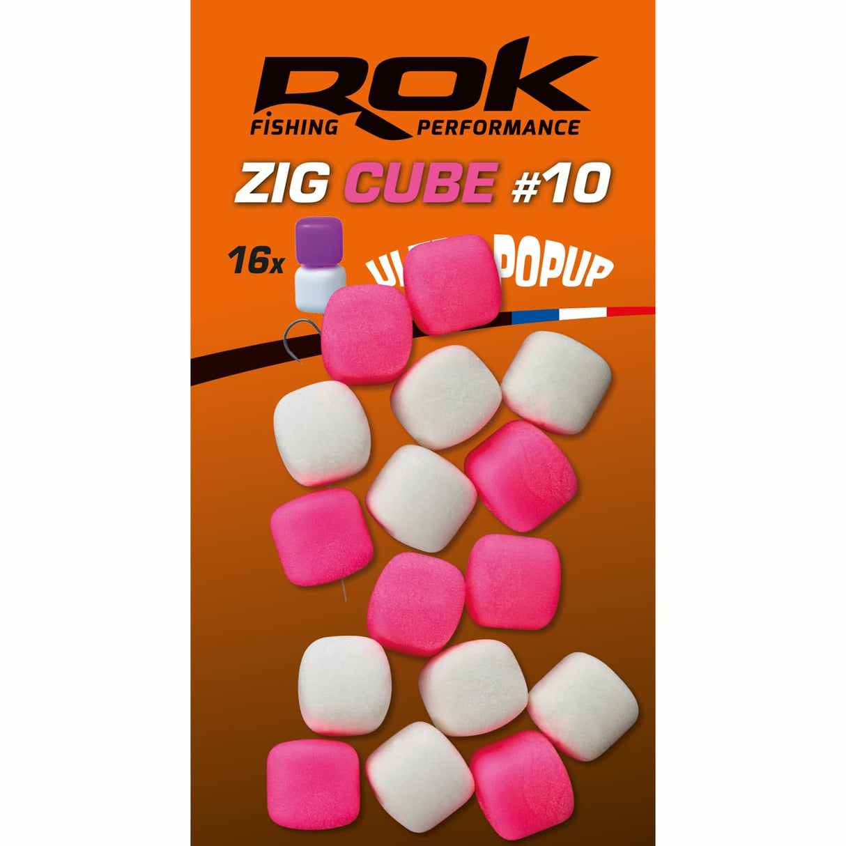 Pop up Zig Cube Rok Fishing Rosa/Blanco 10