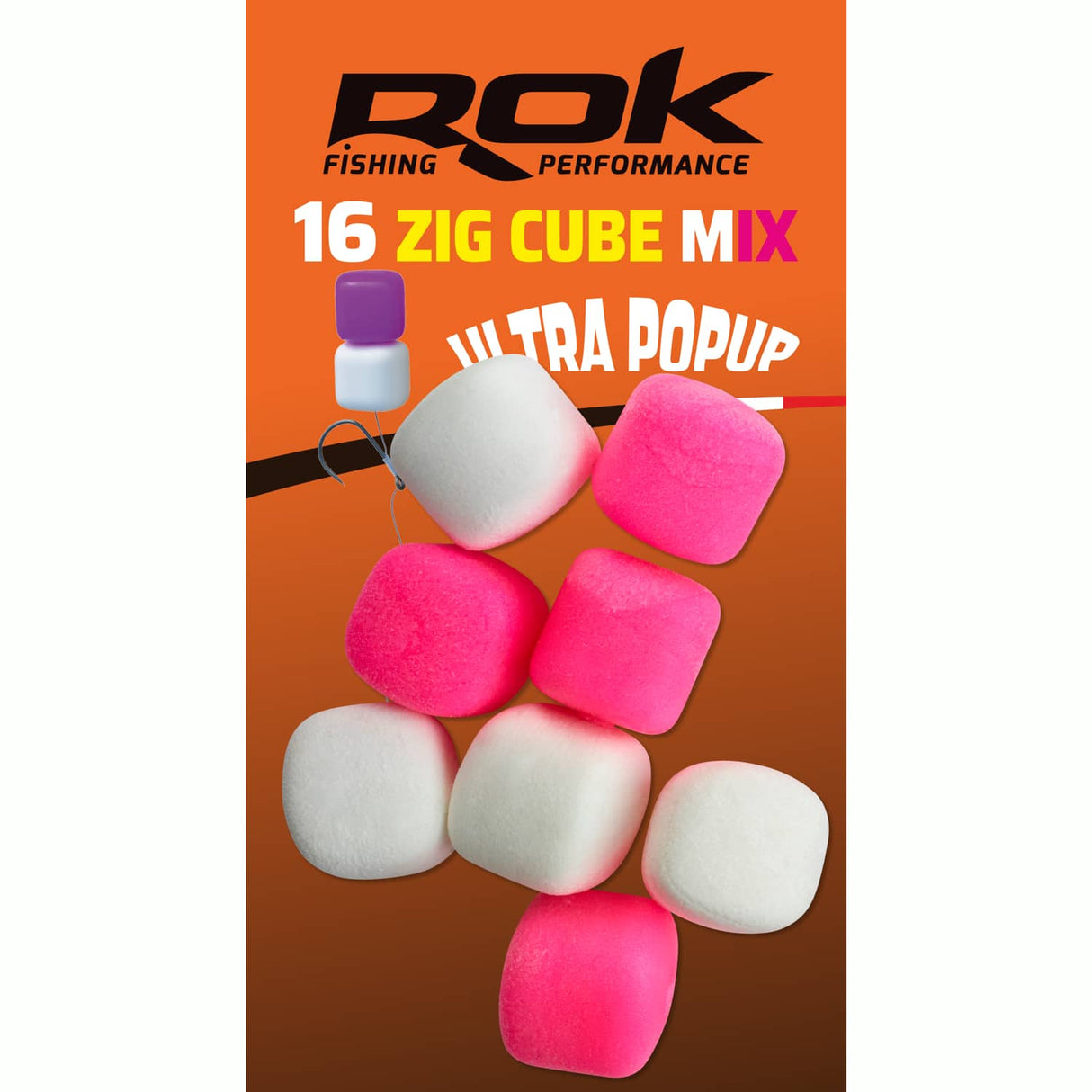 Pop up Zig Cube Rok Fishing Rosa/Blanco 12