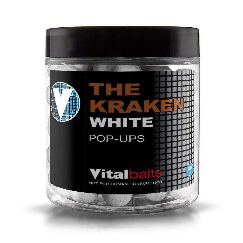Pop ups Vitalbaits The Kraken blanco 14 mm