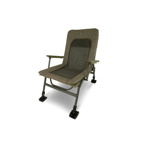 Silla Korum Supa Lite Stretch Deluxe, ideal para carpfishing, con tejido STRETCH y estructura de Aeronium.