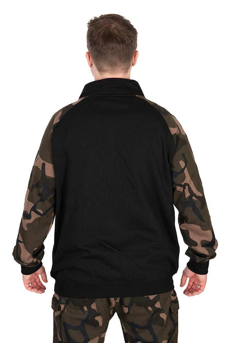 Sudadera Fox LW Negro y Camo con cremallera - Tienda Carpfishing