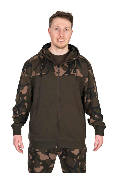 Sudadera Fox LW Caqui y Camo con capucha y cremallera