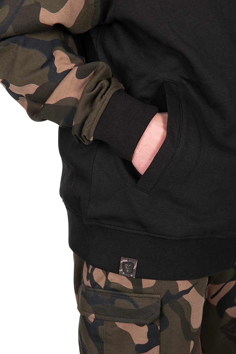 Sudadera Fox LW Negro y Camo con capucha y cremallera