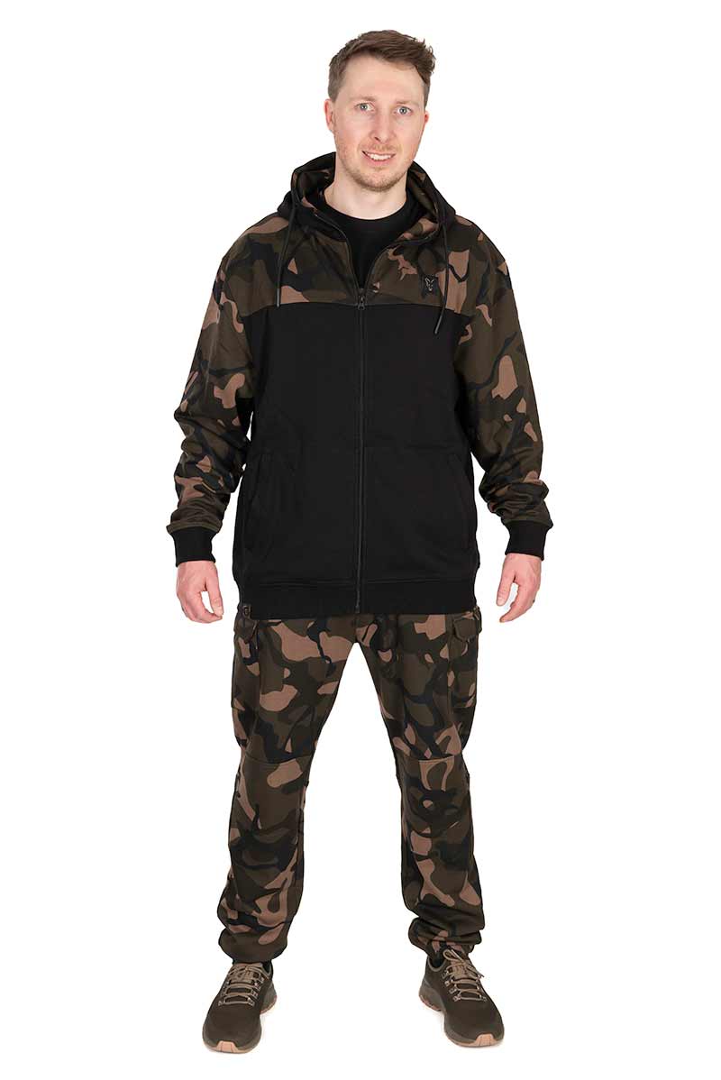 Sudadera Fox LW Negro y Camo con capucha y cremallera