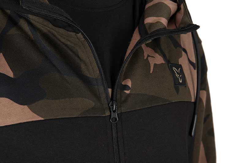 Sudadera Fox LW Negro y Camo con capucha y cremallera