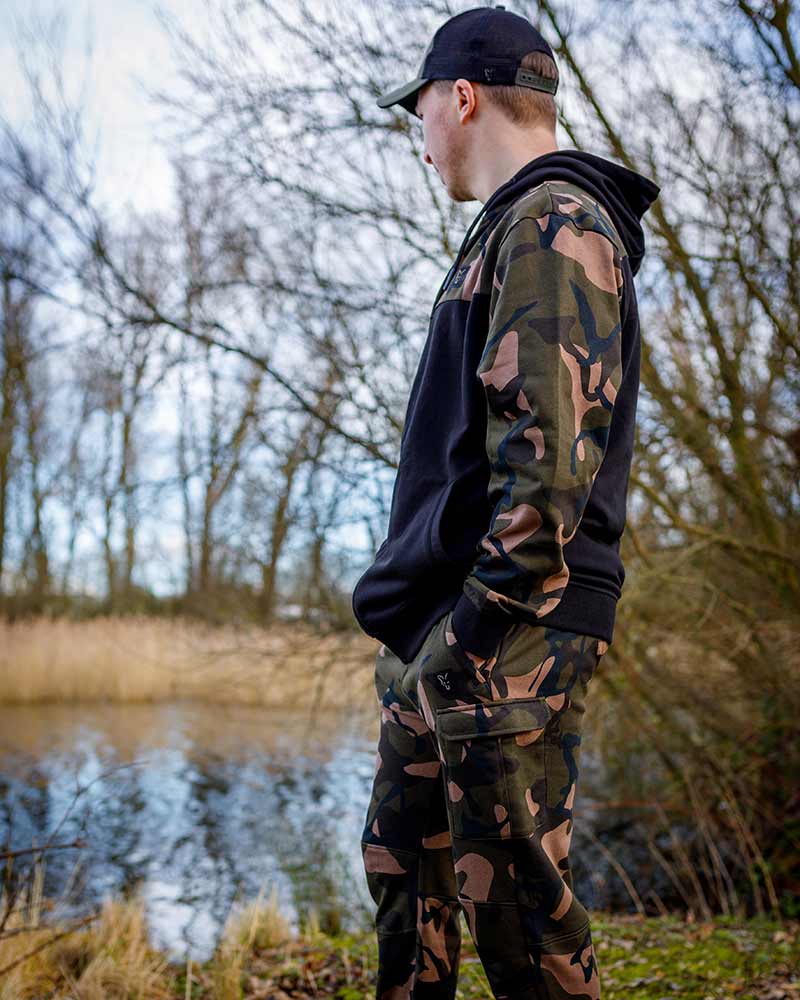 Sudadera Fox LW Negro y Camo con capucha y cremallera