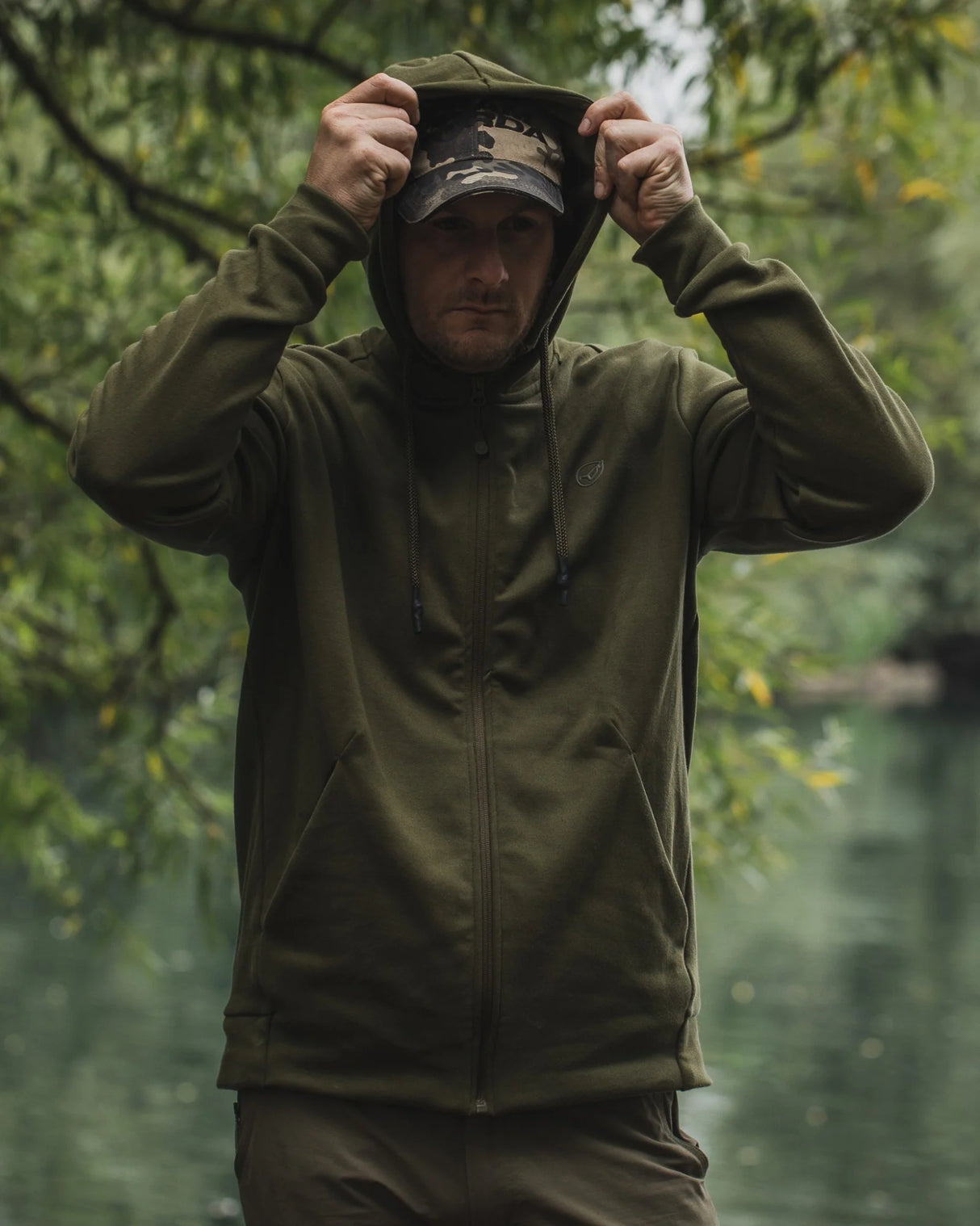 Sudadera Korda Kore Zip Pro Verde con capucha