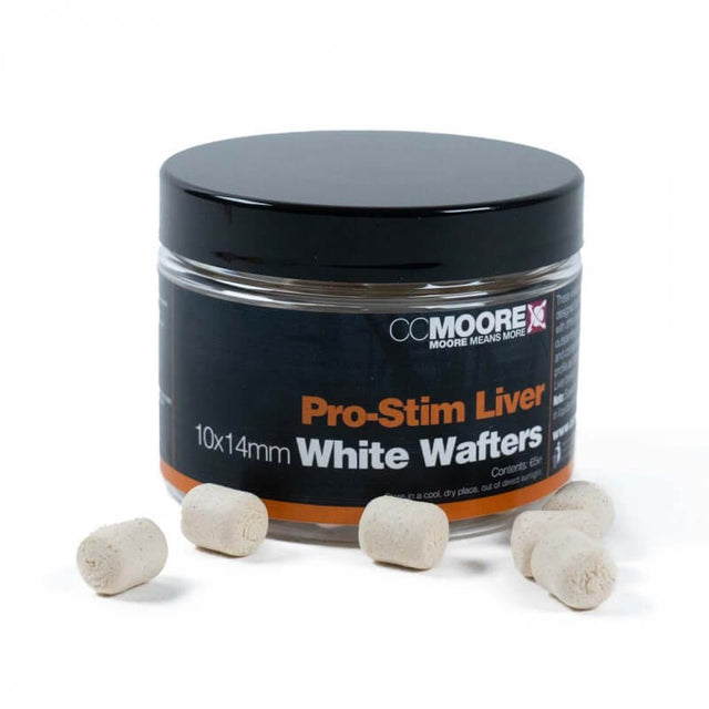 Wafters Dumbells Ccmoore Pro-Stim Liver Blanco 10-14 mm - Tienda Carpfishing