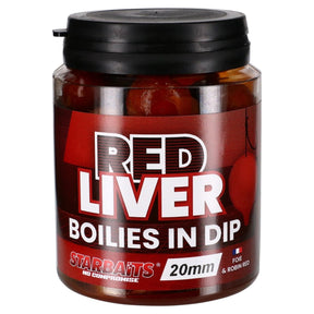 Boilies in Dip Starbaits Red Liver 20 mm - Tienda Carpfishing