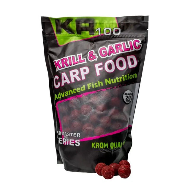 Boilies Krom Quality KR100 Krill & Garlic 20 mm 800G - Tienda Carpfishing