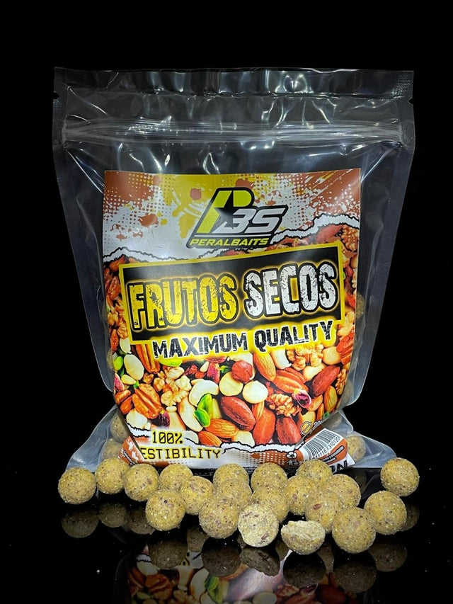 Boilies Peralbaits Frutos Secos 20 mm - Tienda Carpfishing