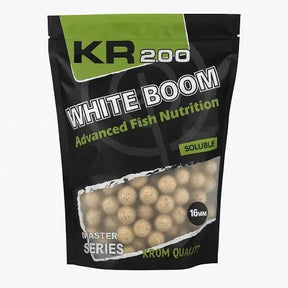 Boilies Solubles Krom Quality KR200 White Boom 12 mm 800G - Tienda Carpfishing